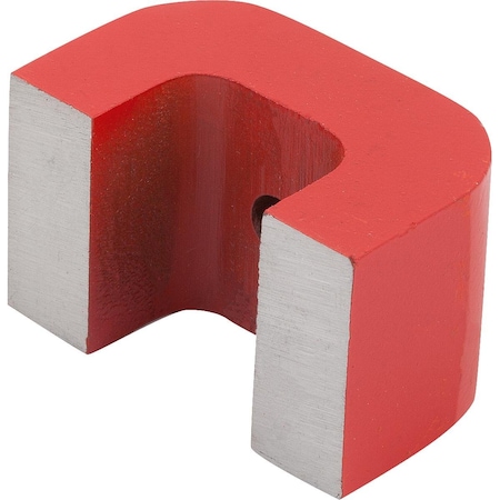 Magnet Horseshoe Magnet Size:2 H=25 Alnico, Red, Rectangular